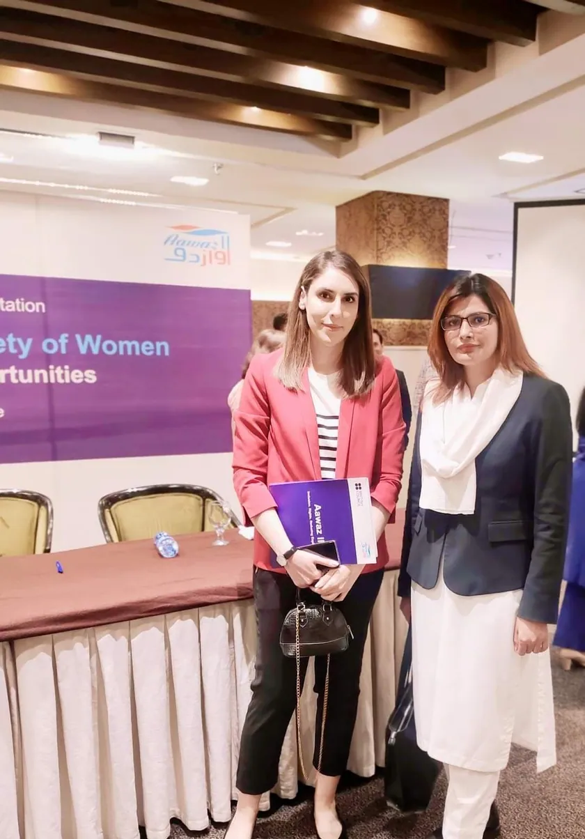 Asma Muzafar Khan at a provincial consultation on gender justice and digital rights