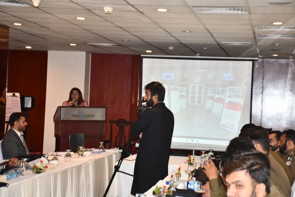 Asma Muzafar Khan speaking as a master trainer on gender-based violence